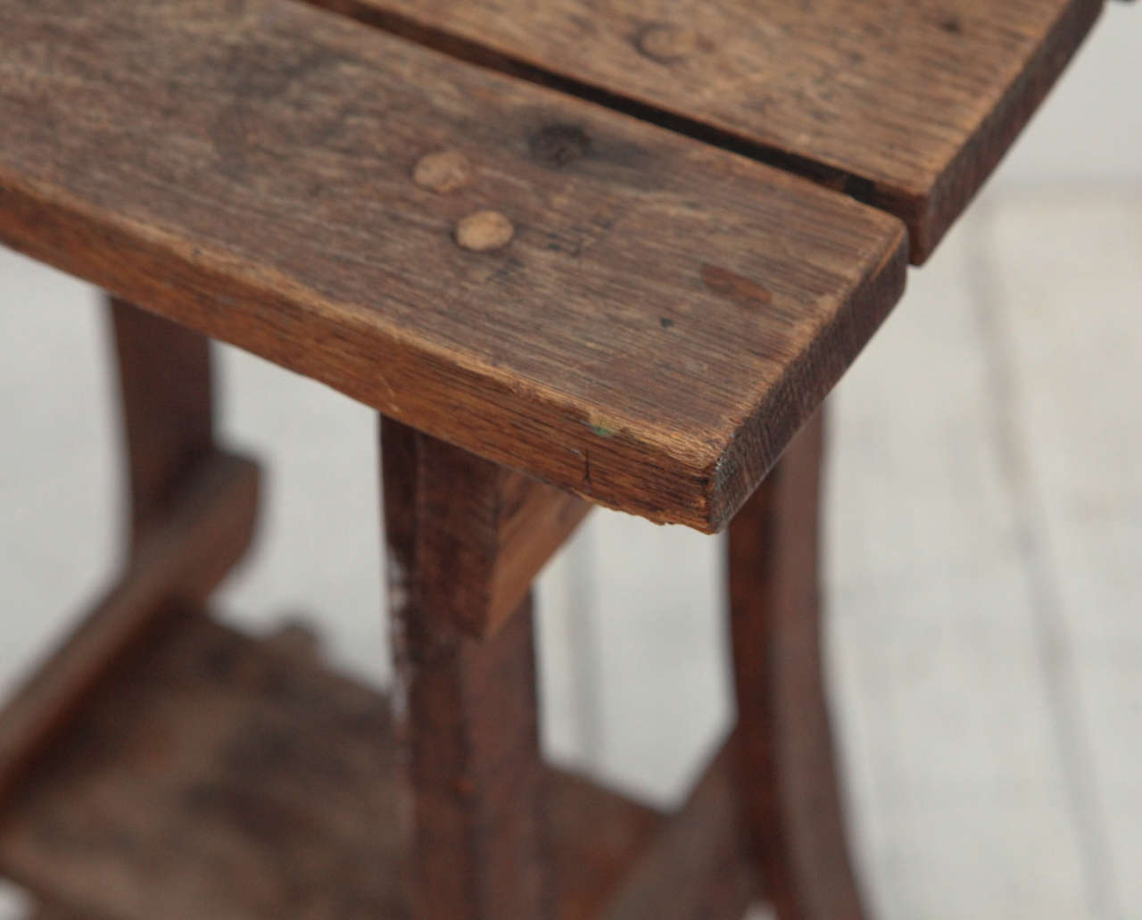 Vintage Wooden Artist's Stool 3