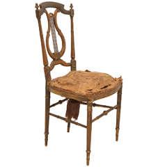 Petite French Ballroom Chair with Harp Back