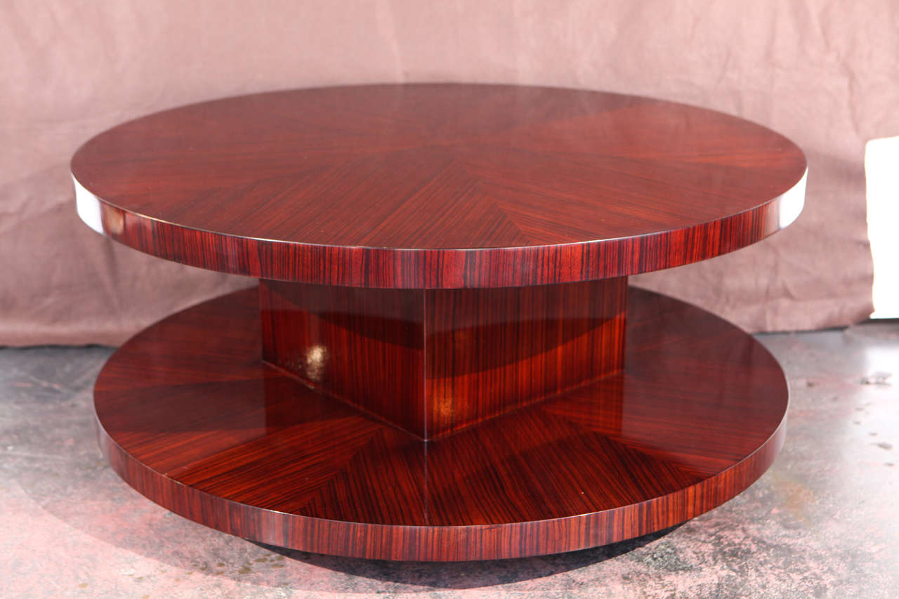 Classic Lazy Susan two-tiered Coffee Table with swivel top.