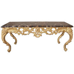 Ornate Console with Napoleon Marble Top