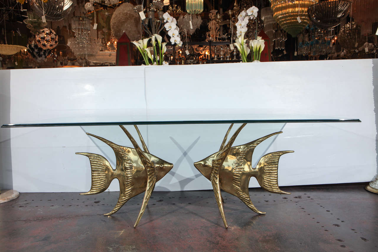 Rare Alain Chervet Fish Table For Sale at 1stdibs