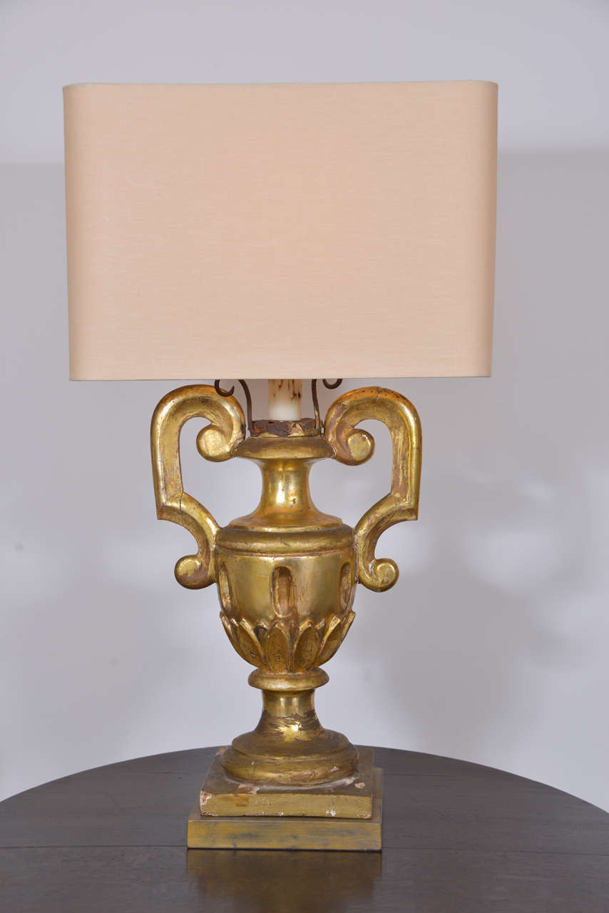 Pair of 19th c. Giltwood Fragments as Table Lamps