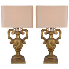 Pair of 19th c. Giltwood Fragments as Table Lamps