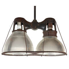 Cast Iron Double Holophane Style Fixture
