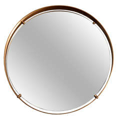 Large round mirror