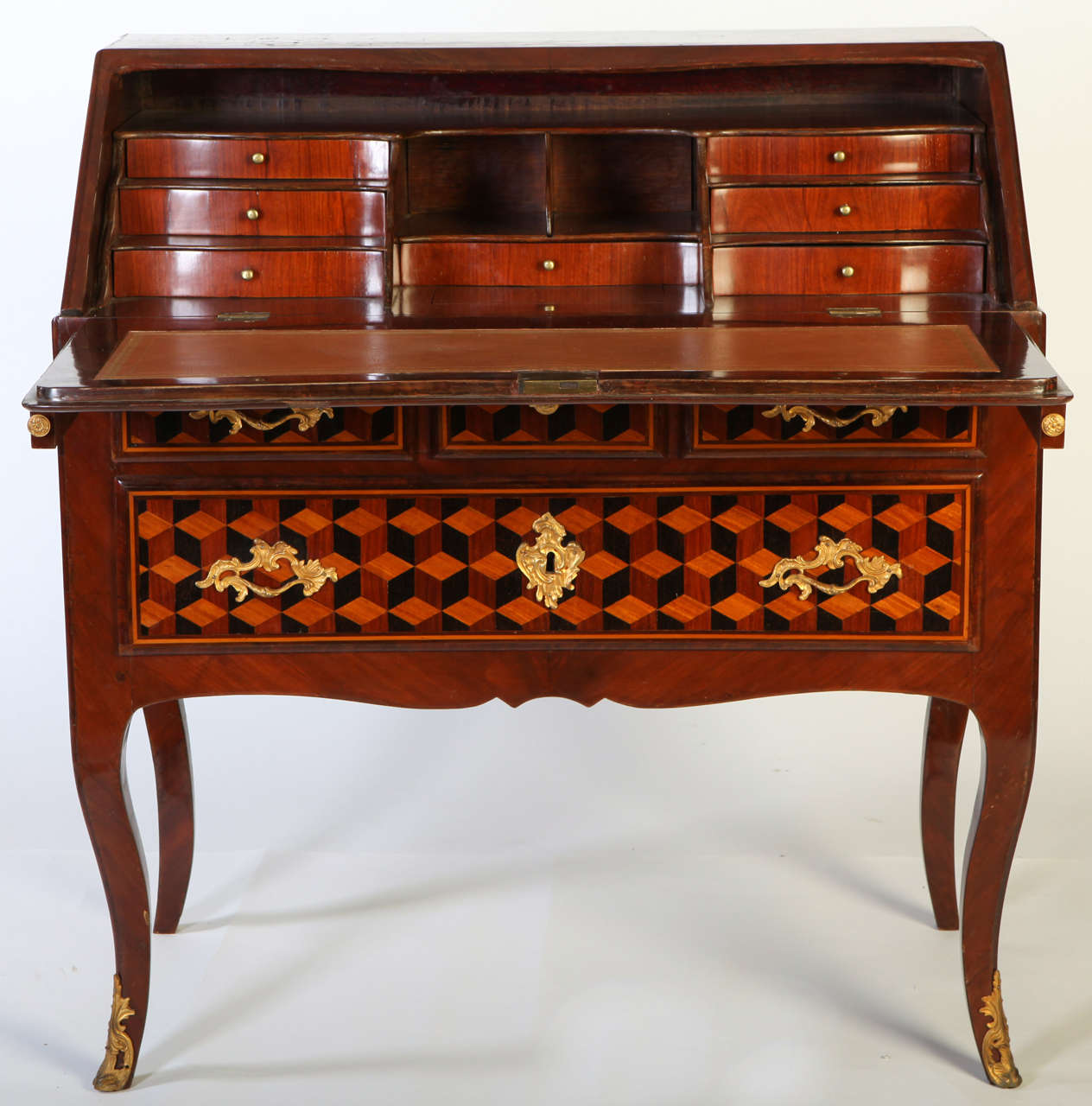 Louis XV A French    Marqueterie   Bureau De Dame