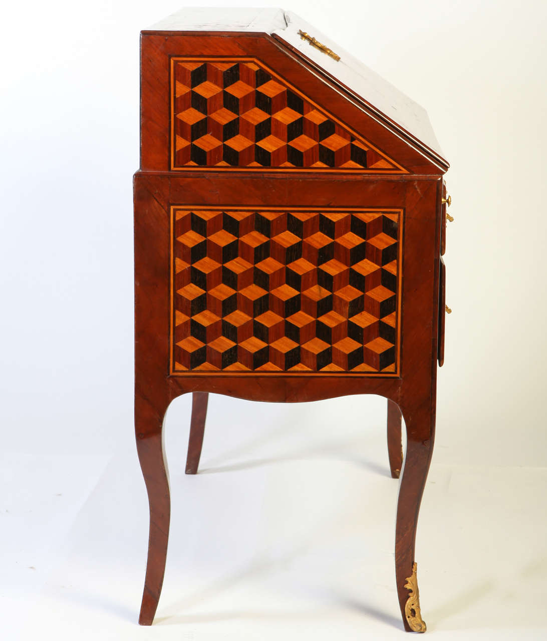 A French    Marqueterie   Bureau De Dame 2
