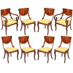 Fine Set of  Italian Eight Chairs and a Pair of Armchairs 