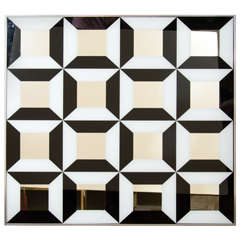 Black and White Op Art Mirror
