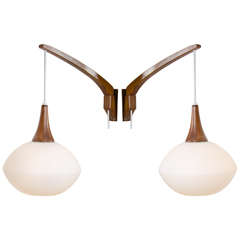 Pair of Swedish Adjustable Wall Sconces by Luxus