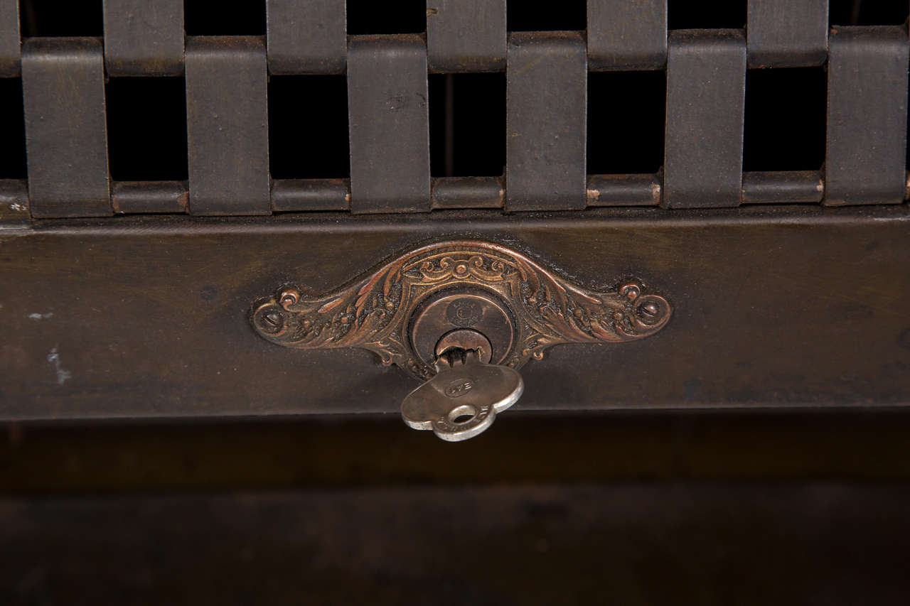 Very Unusual Steel Desk Vault with Lock and Handles