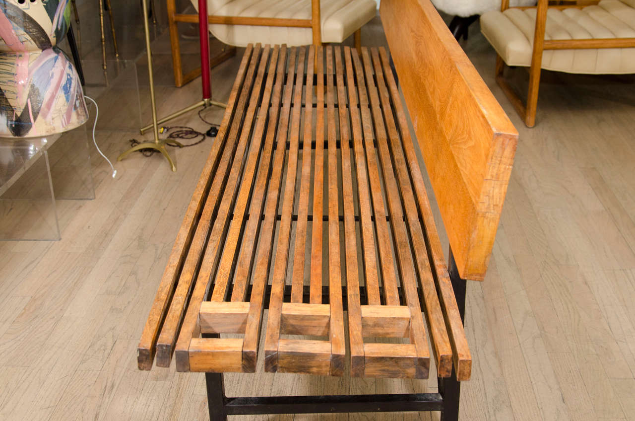 Mid-20th Century Large Vintage Cherry Bench