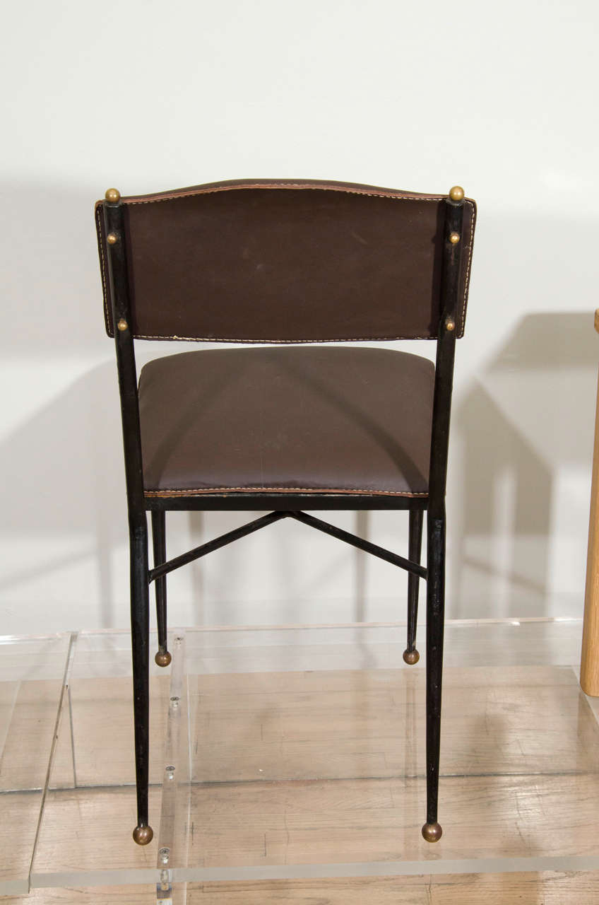 Jacques Adnet Side Chair 1