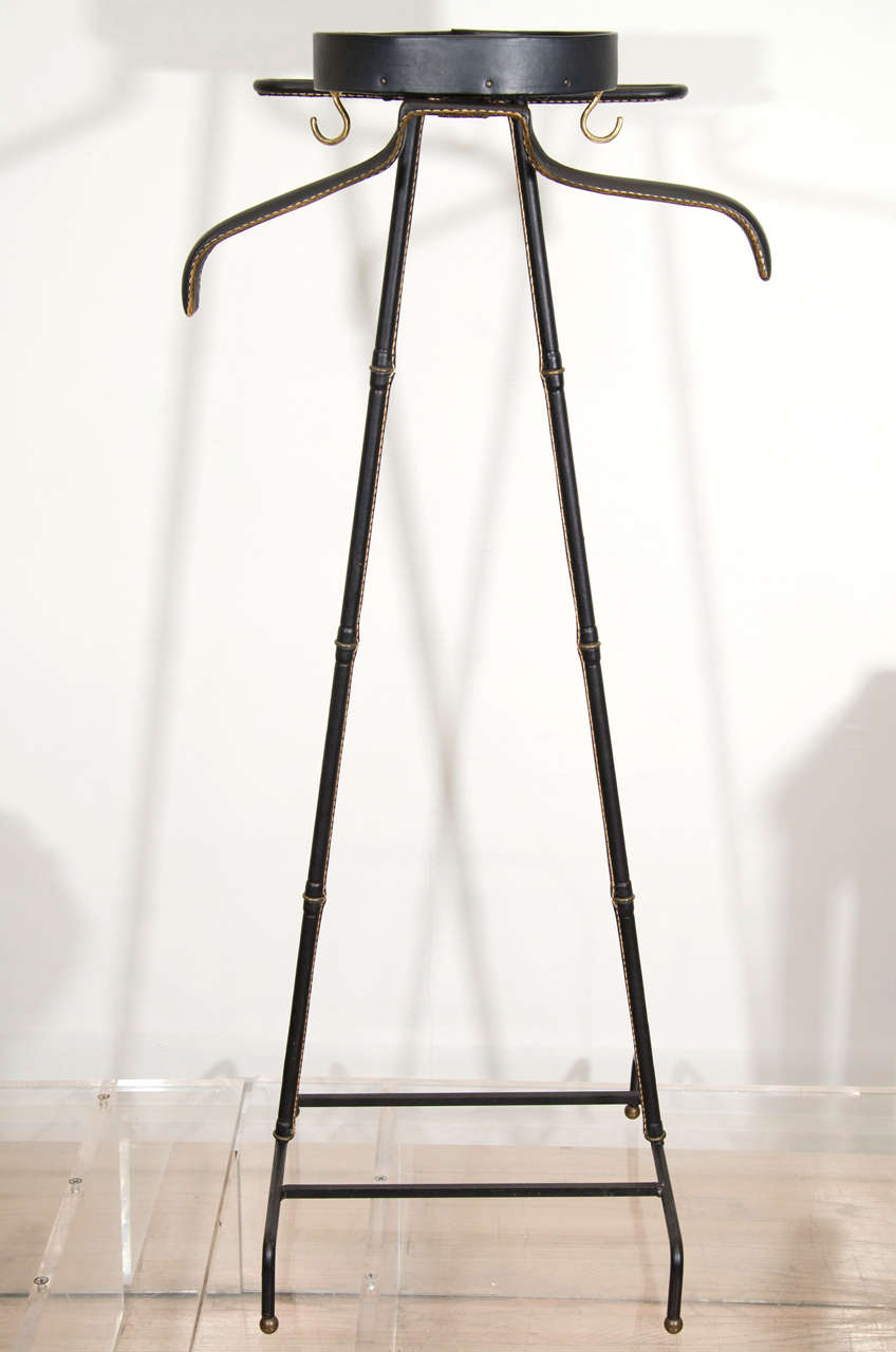 Jacques Adnet Leather Bound Valet