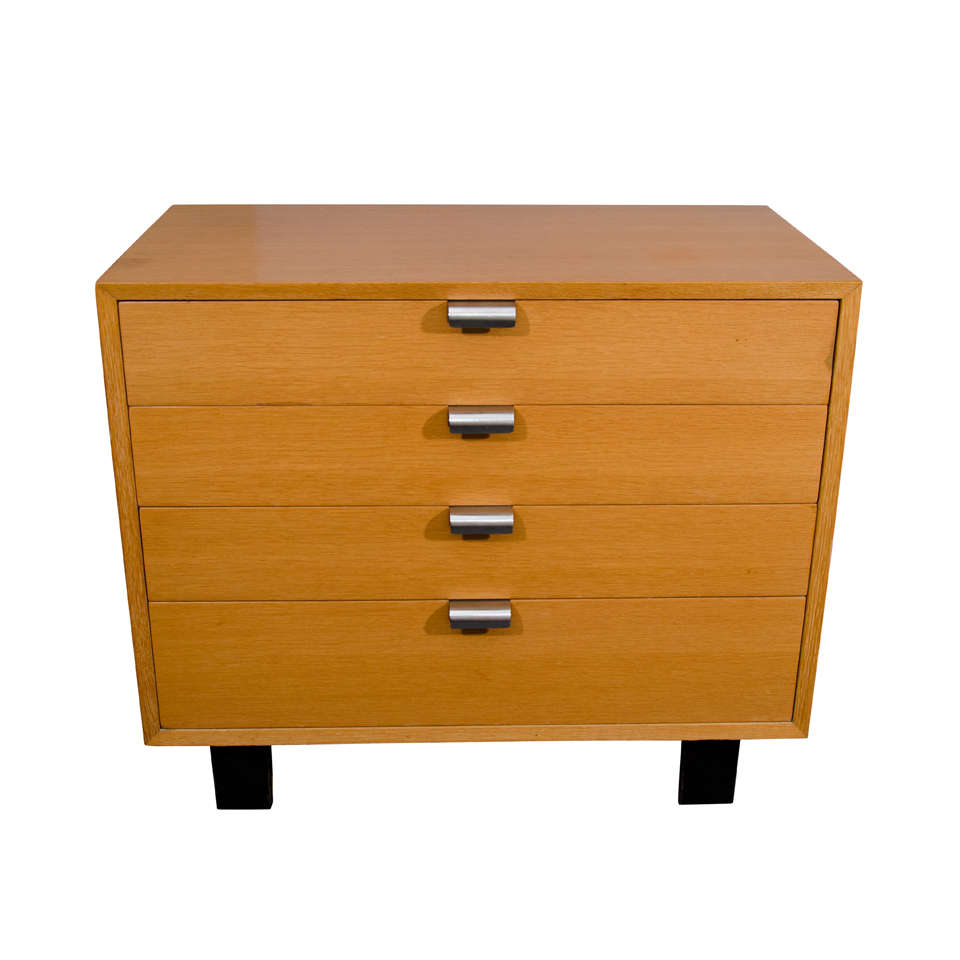 George Nelson combed oak dresser with J pulls-1950's