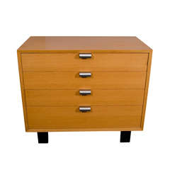 George Nelson combed oak dresser with J pulls-1950's
