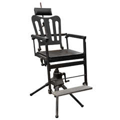 Used Cast Iron 19th Century Portable Dentists Chair