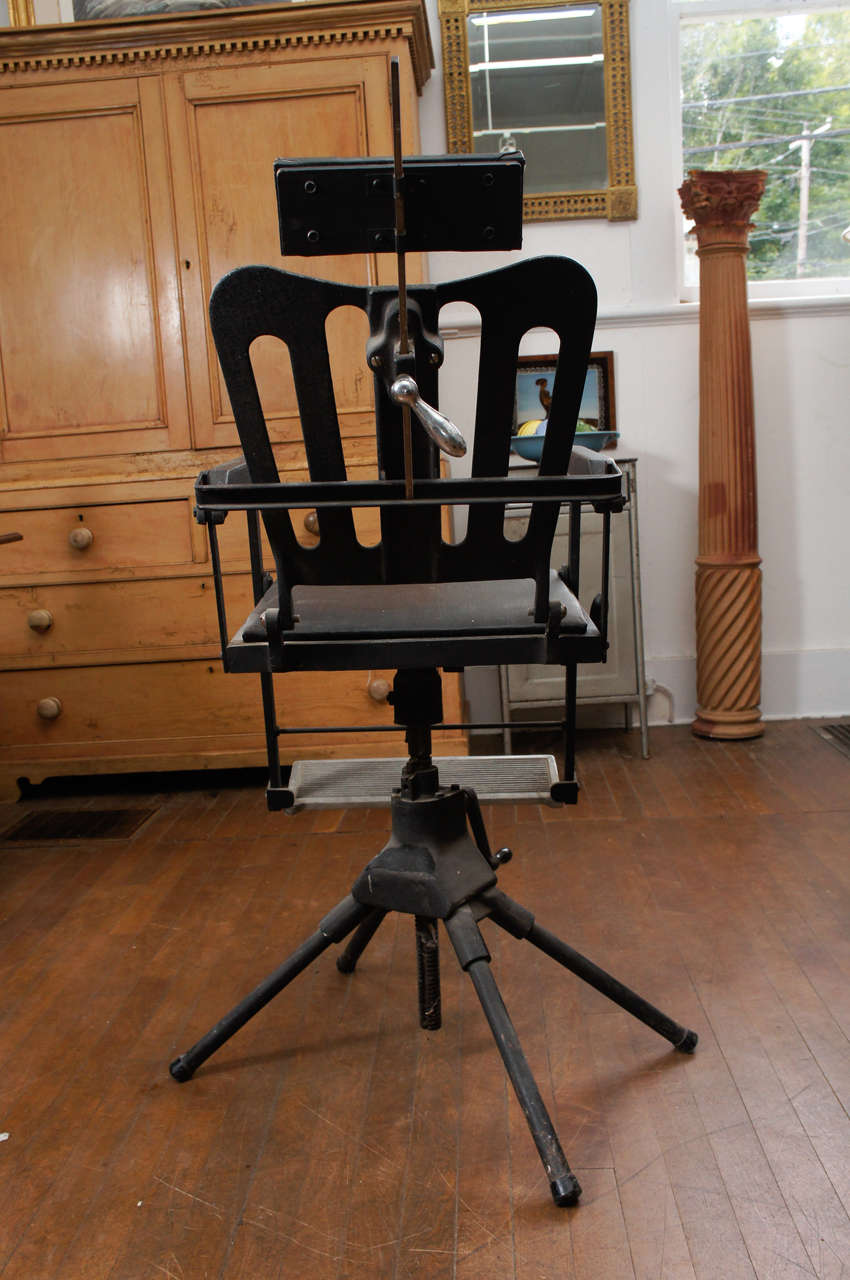 Cast Iron 19th Century Portable Dentists Chair 1