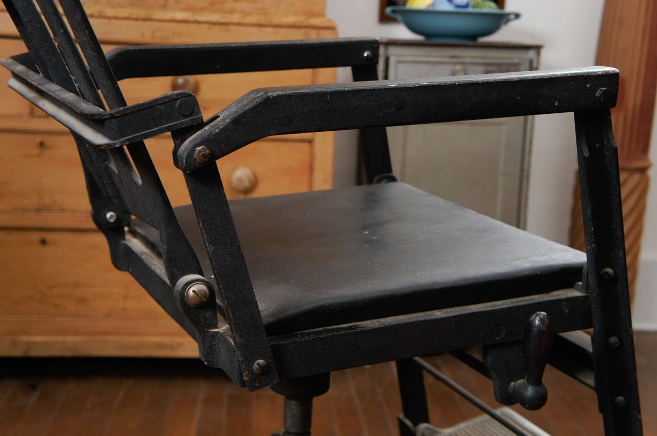 Cast Iron 19th Century Portable Dentists Chair 3