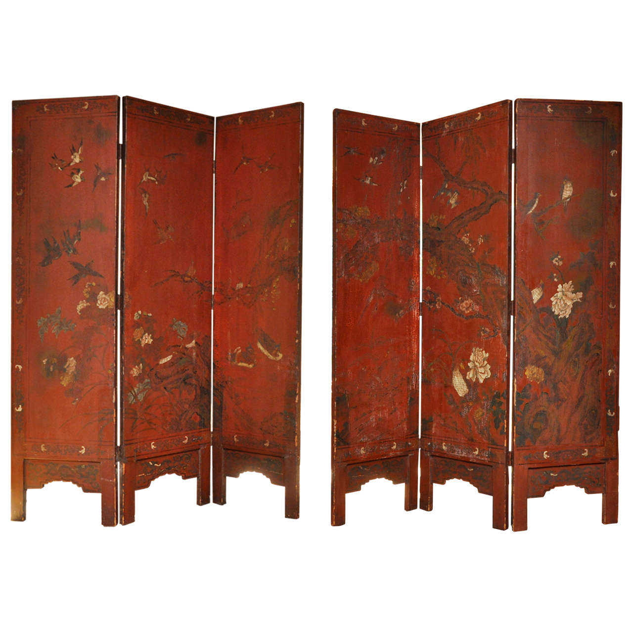 Pair of Antique Asian Screens For Sale