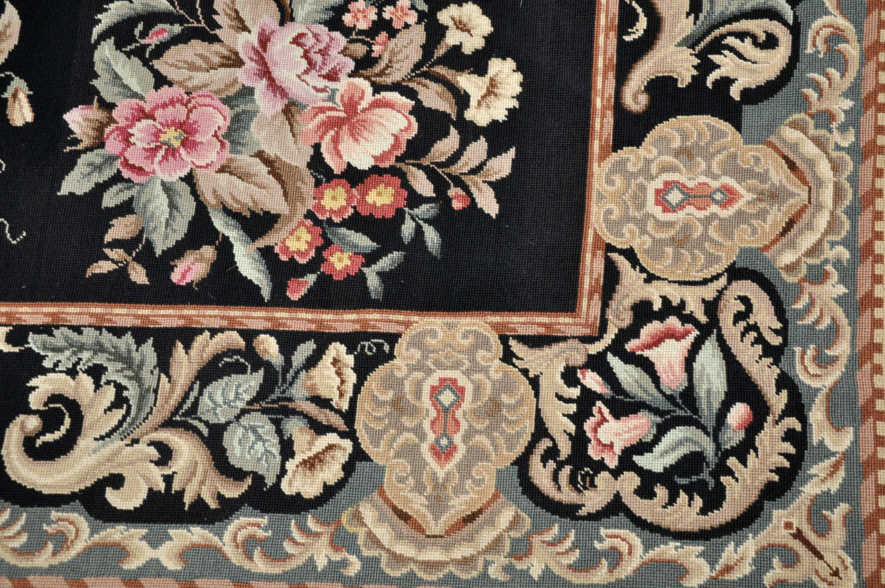 Fine Needlepoint Rug For Sale at 1stDibs
