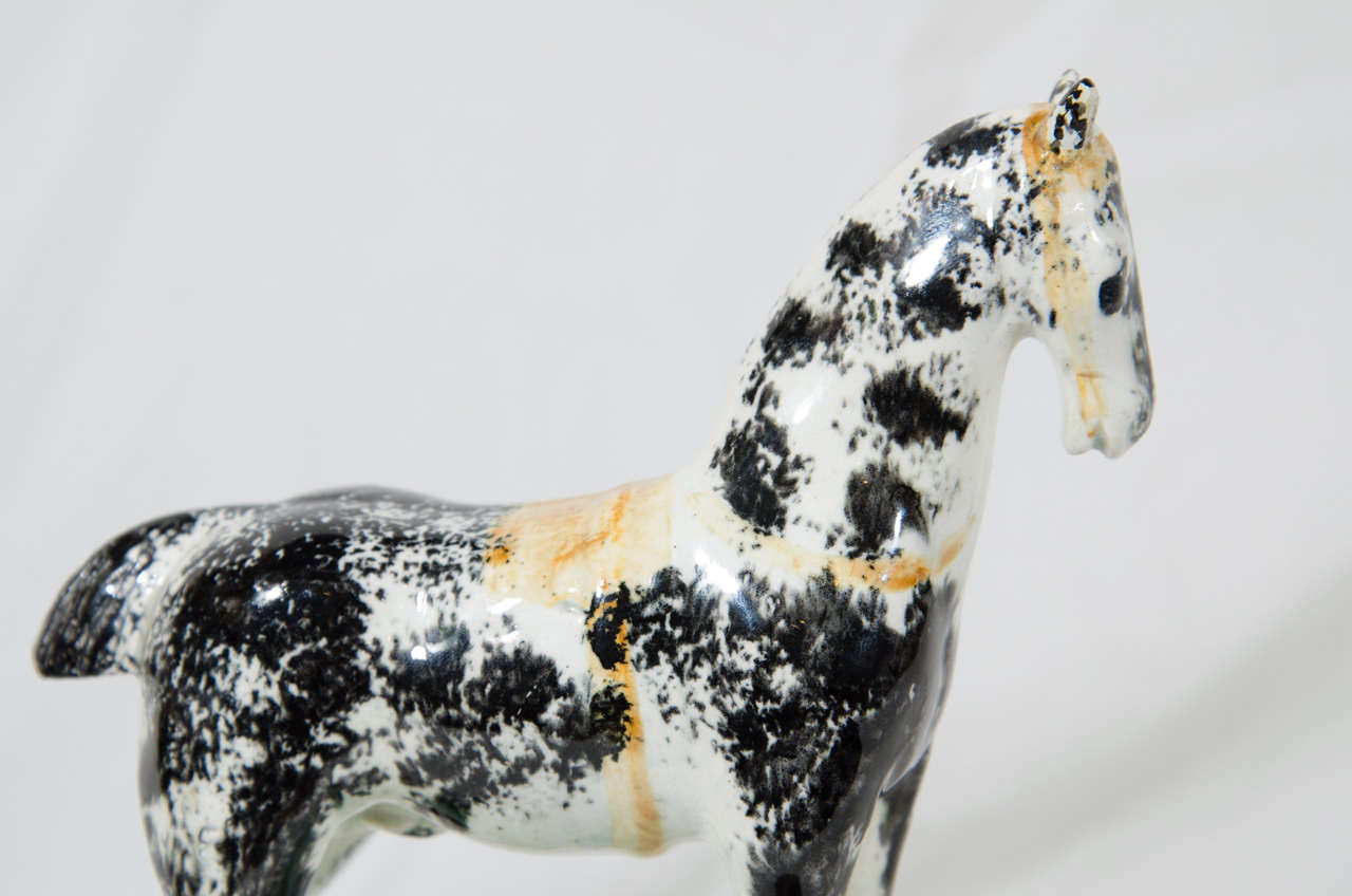 Glazed A Rare Pearlware Horse