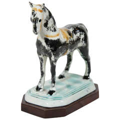 A Rare Pearlware Horse