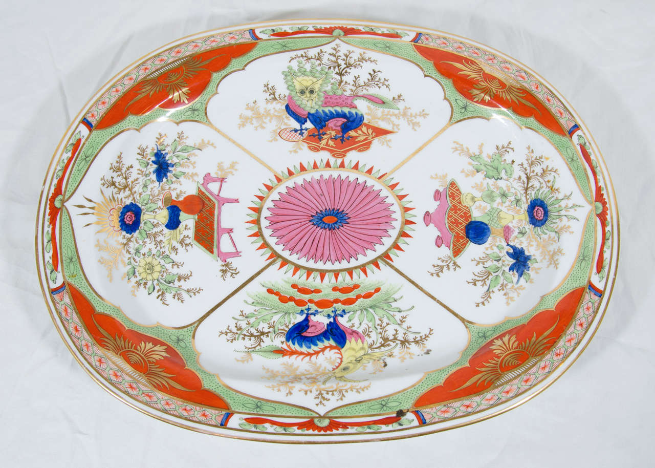 18th Century and Earlier Chamberlain's Worcester Bengal Tiger Platter