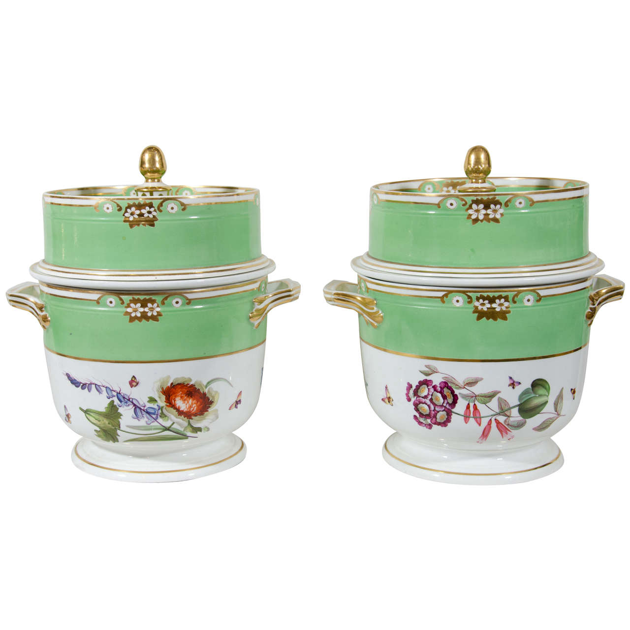 Pair of Derby Apple Green Ice Pails