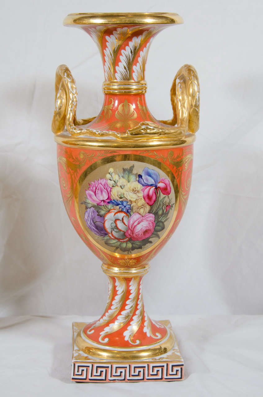 English Antique Porcelain Vases by Derby