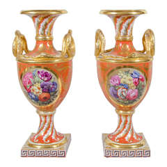Antique Porcelain Vases by Derby