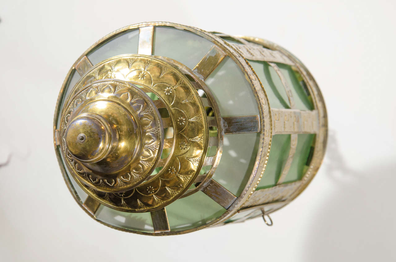 Glass Antique Ship's Lantern