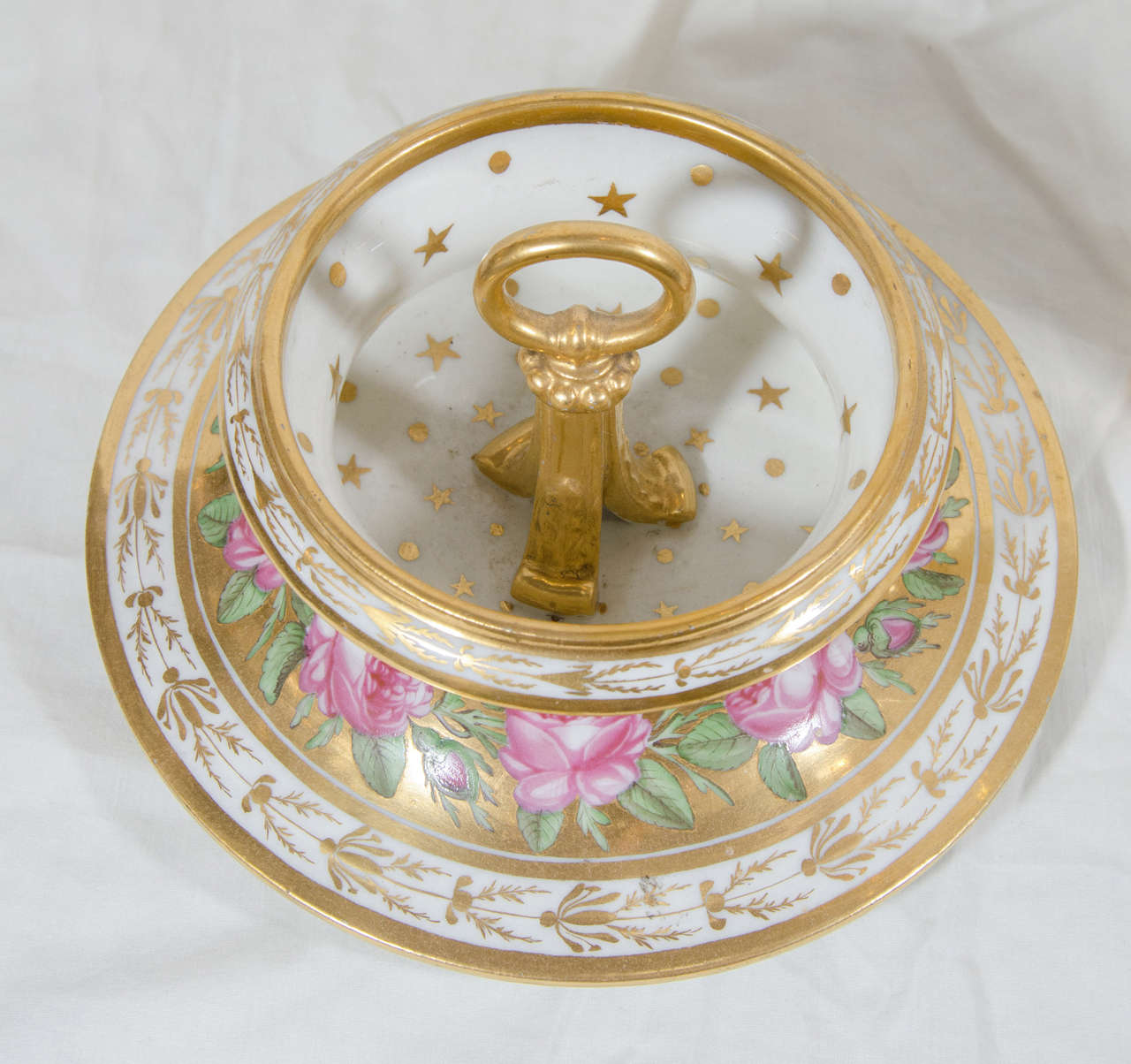 Pair Large Antique English Porcelain Vases Made circa 1810 For Sale at