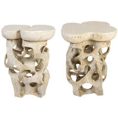 Ceramic Side Tables by Agnes Debizet