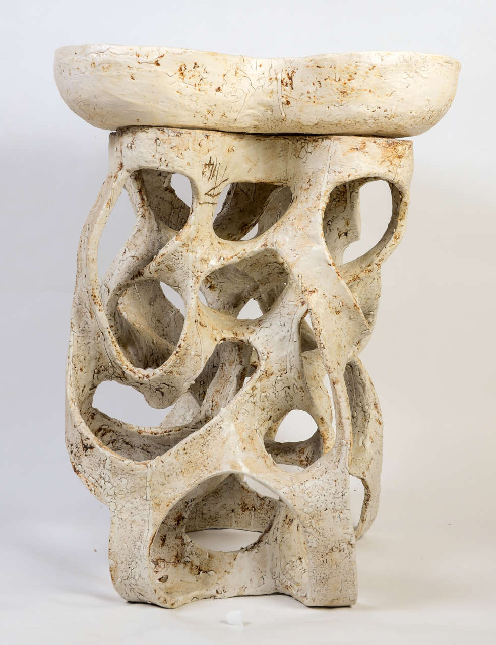 French Ceramic Side Tables by Agnes Debizet