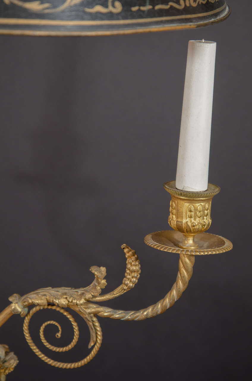 Fine Louis XVI Bronze Bouillotte Lamp In Excellent Condition In Westwood, NJ