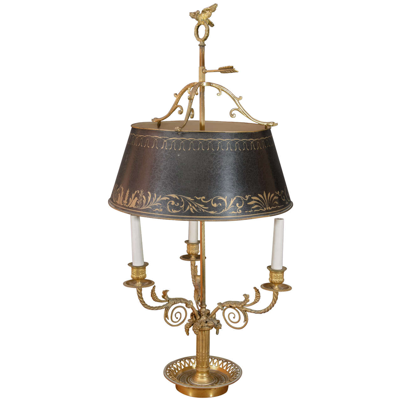 Fine Louis XVI Bronze Bouillotte Lamp