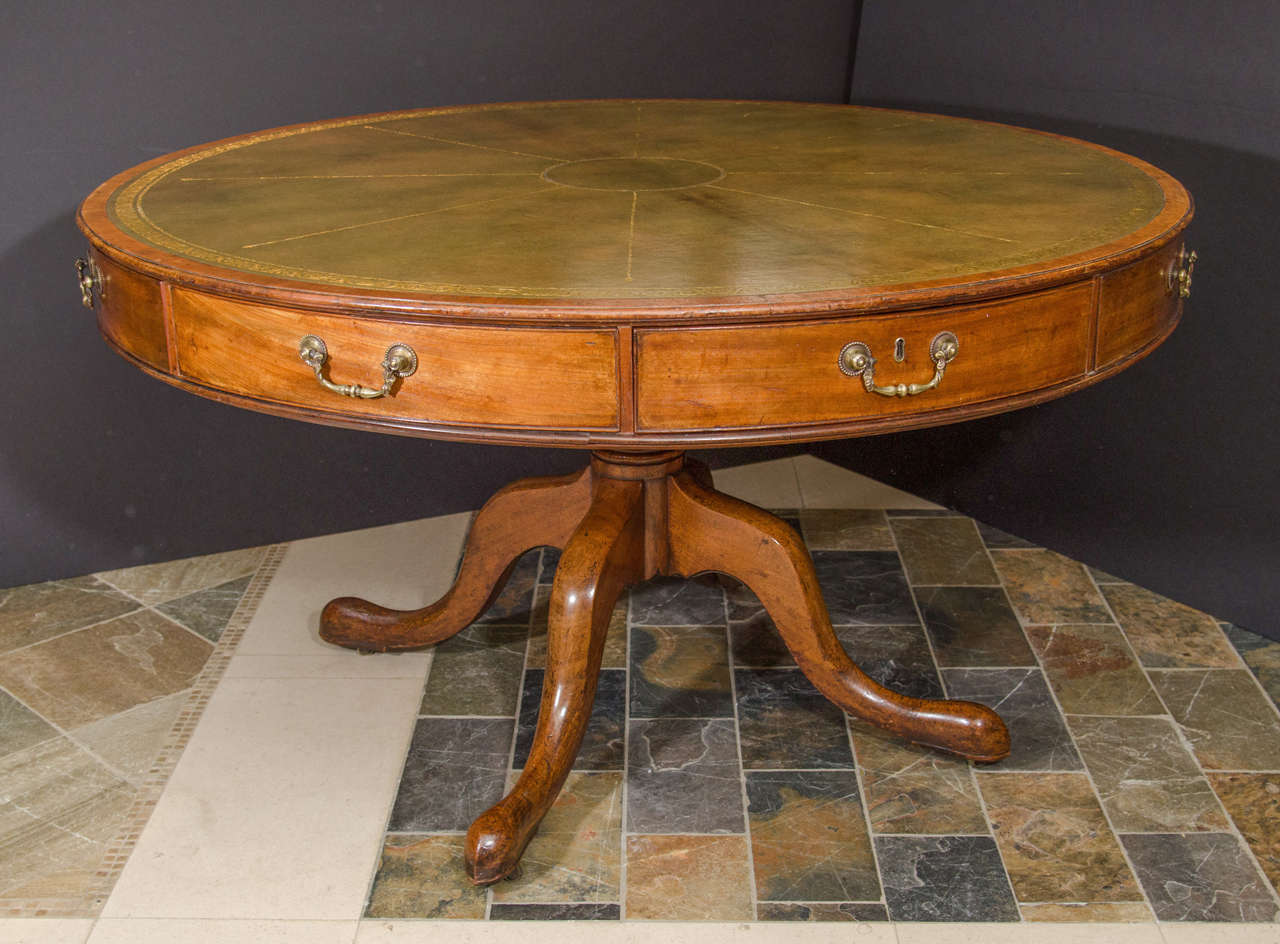 Large Georgian Mahogany Drum Table