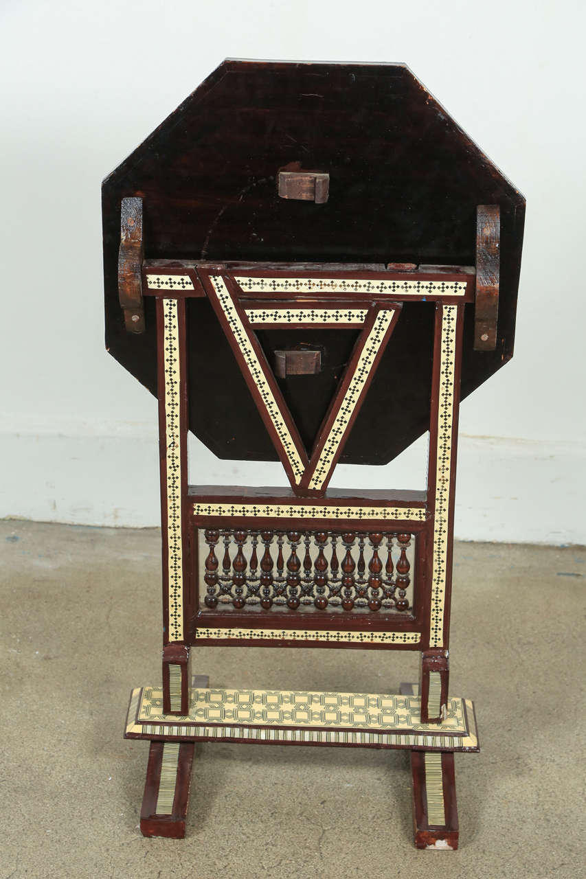 Egyptian Octagonal Side Table In Good Condition In North Hollywood, CA