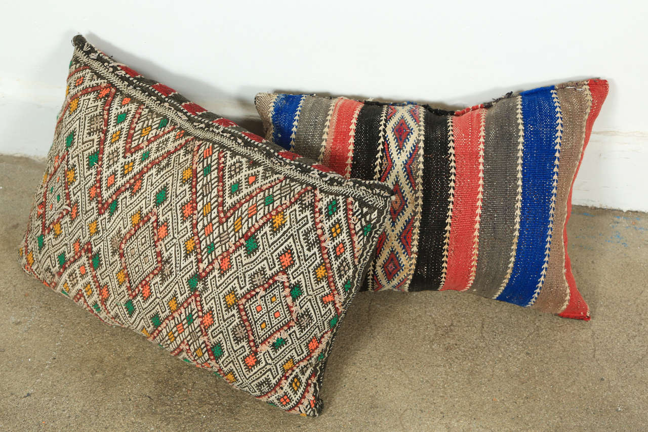 Moroccan Tribal Rug Throw Pillows In Good Condition In North Hollywood, CA