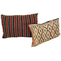 Vintage Moroccan Tribal Rug Throw Pillows