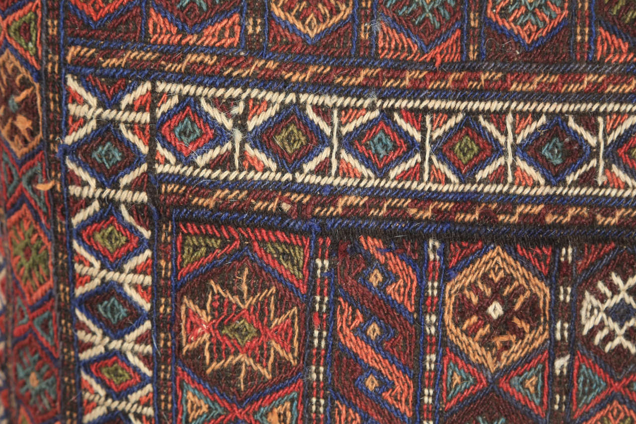 Turkish Tribal Kilim Floor Pillow In Good Condition In North Hollywood, CA