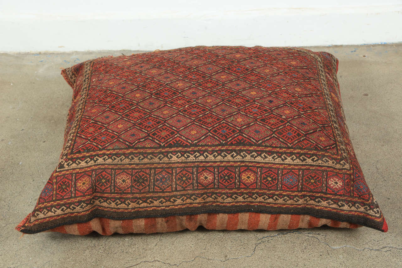 Vintage Moroccan Kilim Floor Cushions Boho Seating Traditional Handmade woven