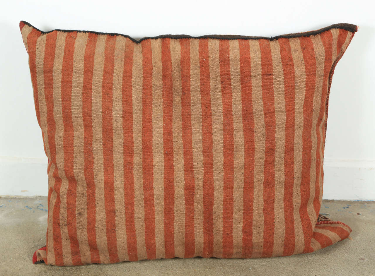 Middle Eastern Turkish Tribal Kilim Floor Pillow In Good Condition In North Hollywood, CA