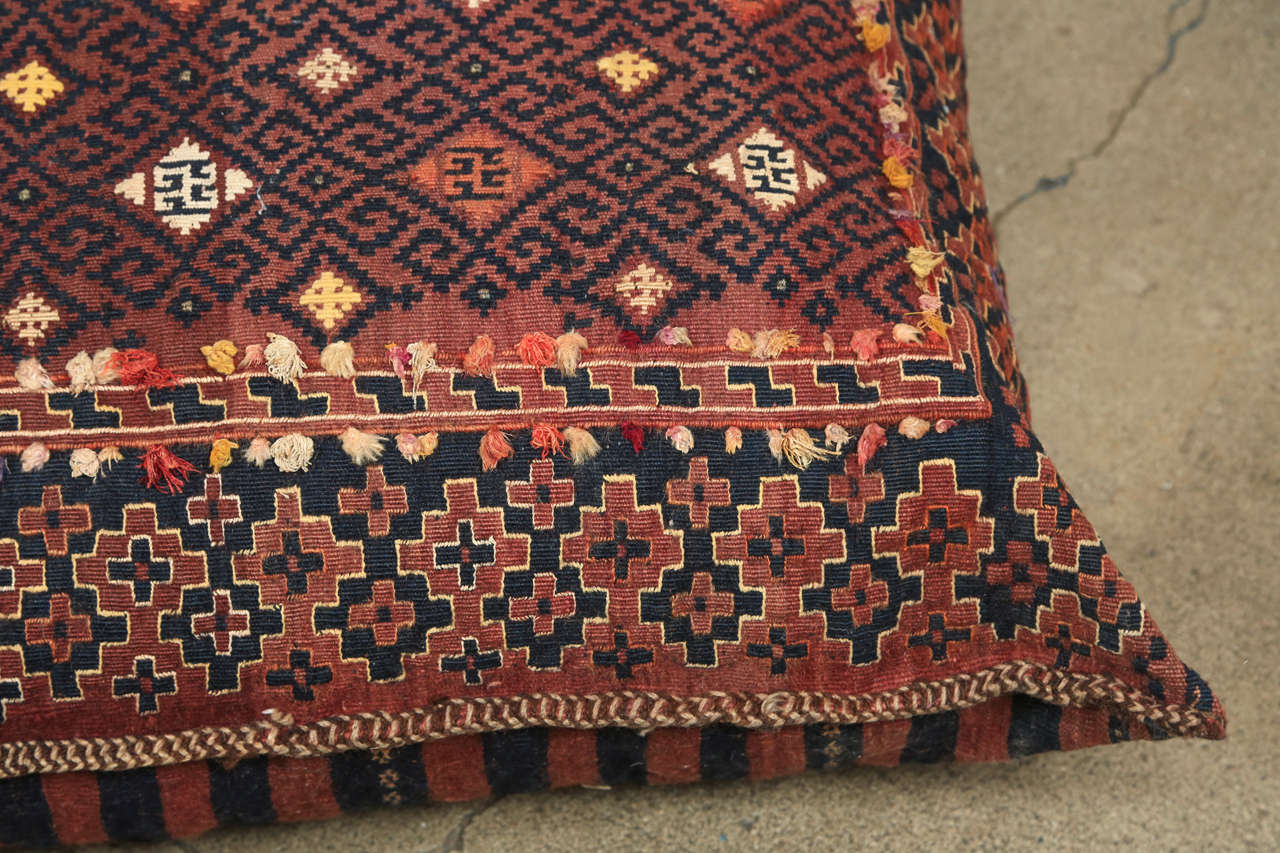 Kilim Antique Persian Double Floor Pillow Rug