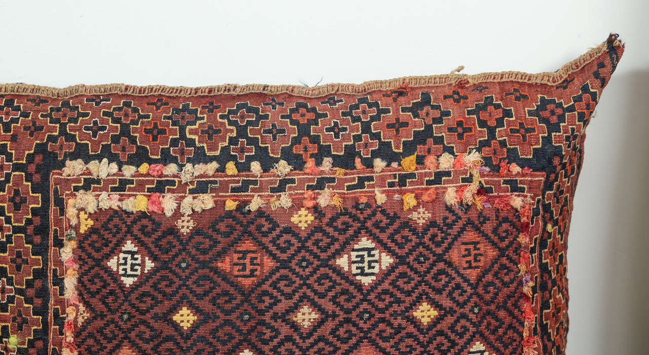 Antique Persian Double Floor Pillow Rug 1
