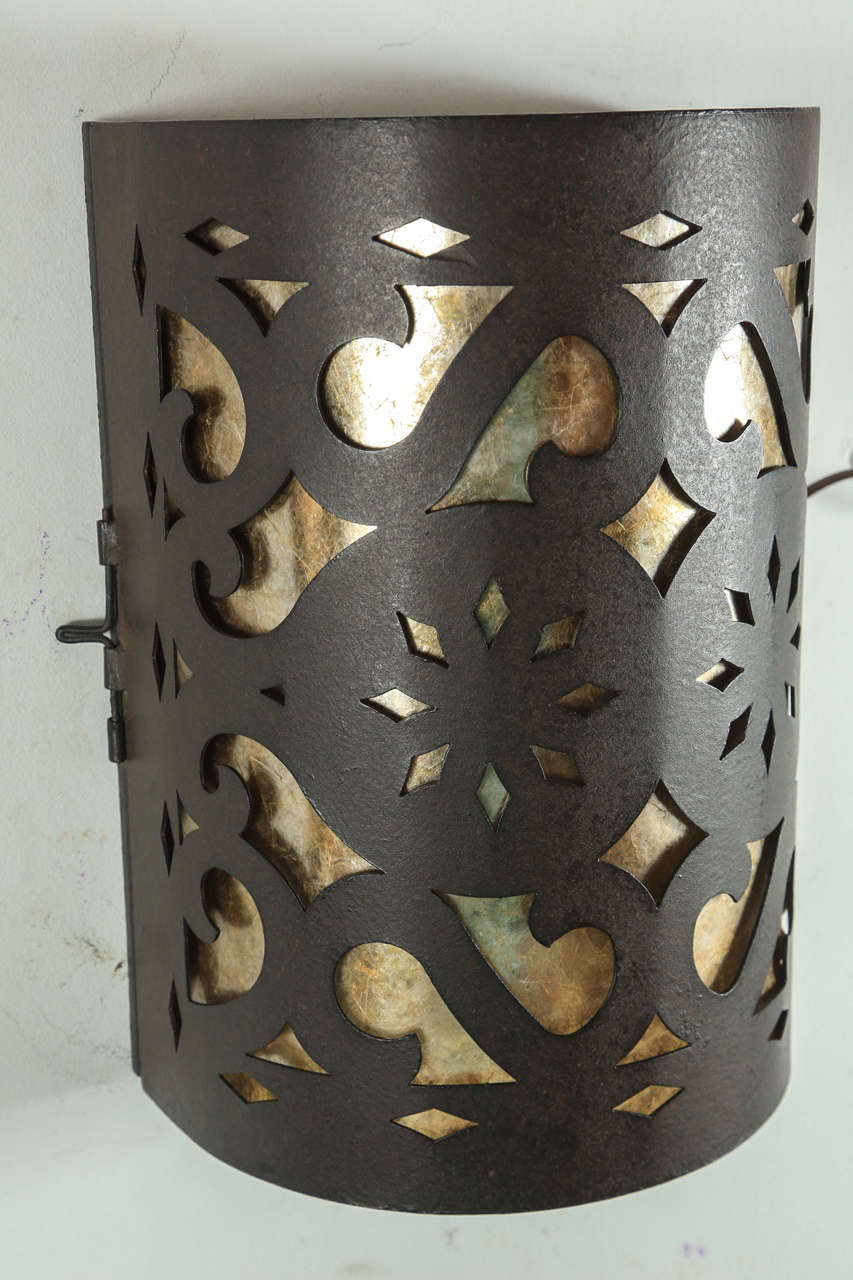 Four Moroccan Iron Wall Sconces by Paul Ferrante For Sale at 1stdibs