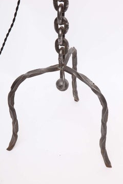 Floor Lamp Mid Century Modern Sculptural hand wrought iron 1940's