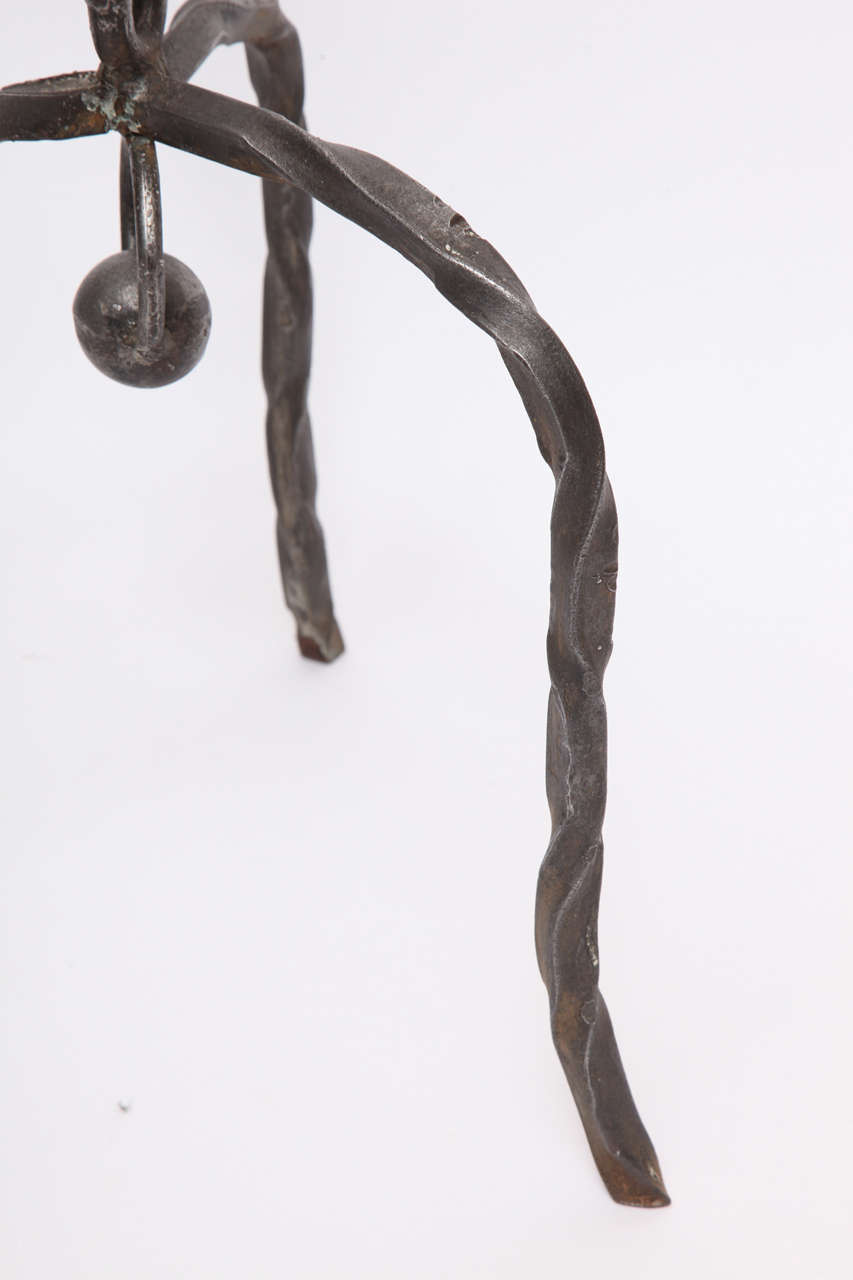 Mid-20th Century  Floor Lamp Mid Century Modern Sculptural hand wrought iron 1940's For Sale