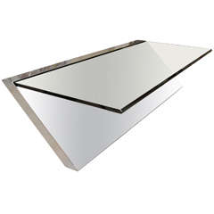 Cantilevered Stainless Steel Coffee Table by J. Wade Beam for Brueton